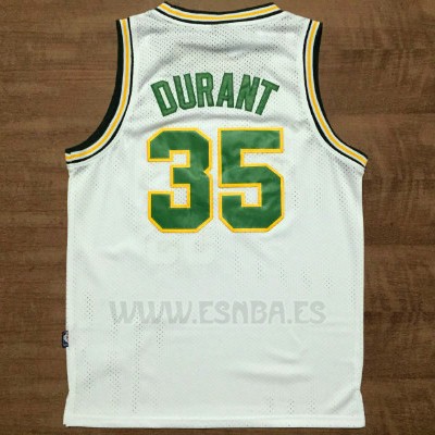 Camiseta Historic Seattle SuperSonics Kevin Durant #35 Blanco